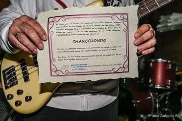 La banda Charcojondo, pregoneros de las fiestas de Lomo Magullo de este año/Antonio Alí.